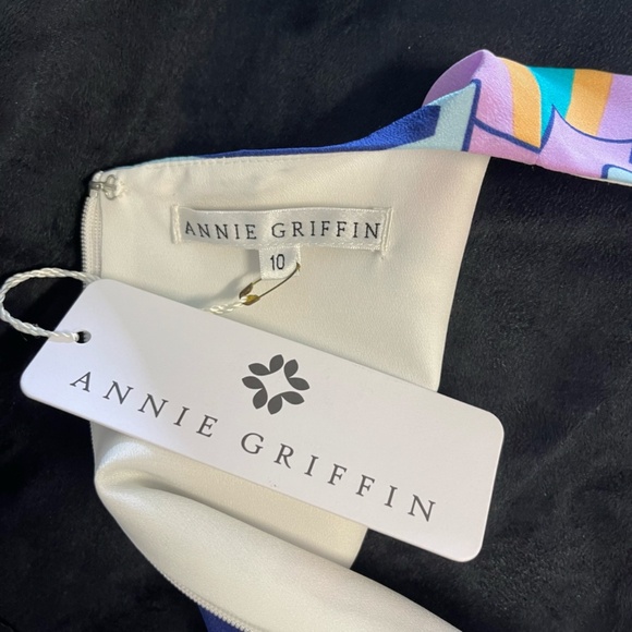NWT Annie Griffin Silk Aztec Geometric Dress - Size 10 - Picture 10 of 11
